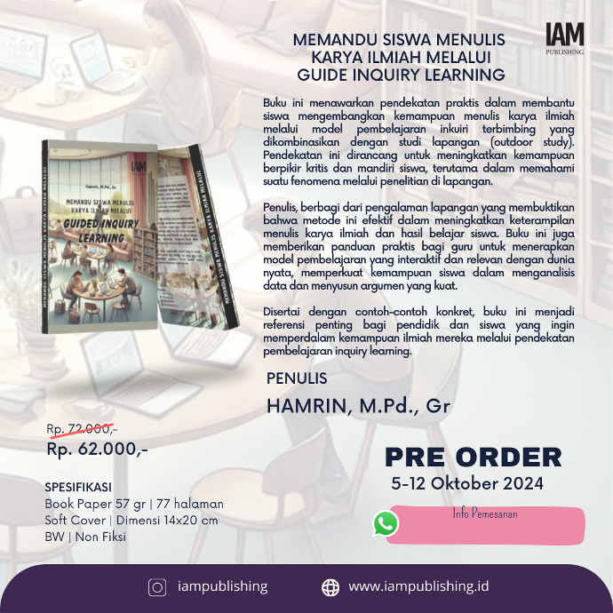 MEMANDU SISWA MENULIS  KARYA ILMIAH MELALUI GUIDE INQUIRY LEARNING