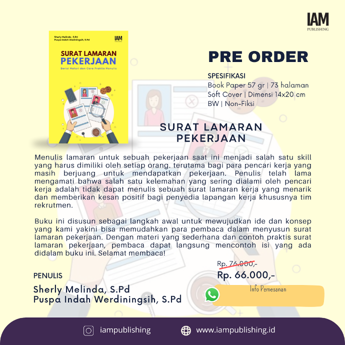 SURAT LAMARAN PEKERJAAN DILENGKAPI MATERI DAN CARA PRAKTIS MENULIS