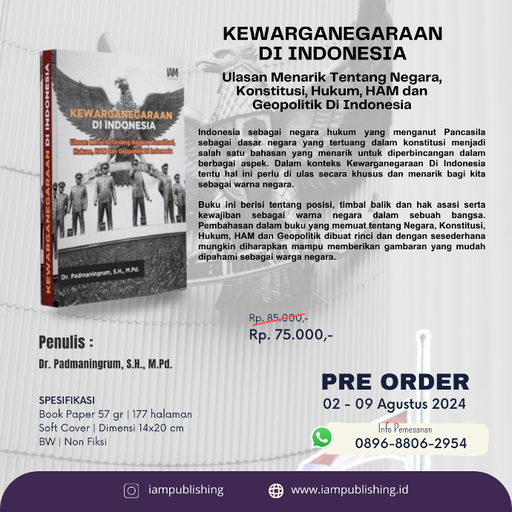 KEWARGANEGARAAN DI INDONESIA Ulasan Menarik Tentang Negara, Konstitusi, Hukum, HAM dan Geopolitik di Indonesia