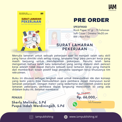 SURAT LAMARAN PEKERJAAN DILENGKAPI MATERI DAN CARA PRAKTIS MENULIS